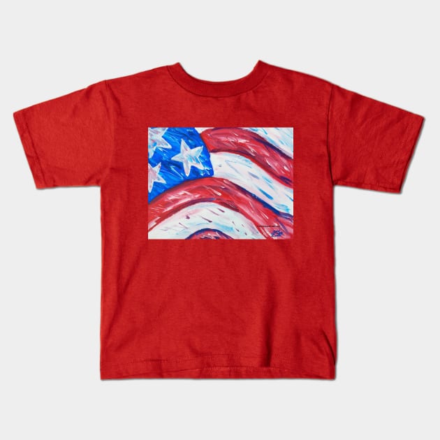 Old Glory Pop Kids T-Shirt by EssexArt_ABC